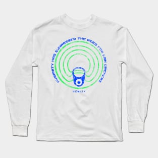 Ring Pull is the Future (blue and green) Long Sleeve T-Shirt